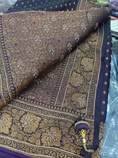 Beautiful designer pure silk stone work saree