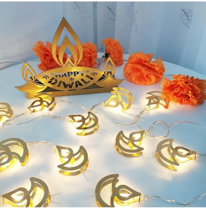 Beautiful 10 LED Diwali Diyas String Lights