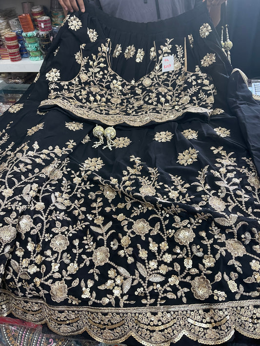 Beautiful designer fully embroidery lengha choli