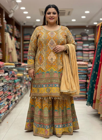 Beautiful designer plazo suit