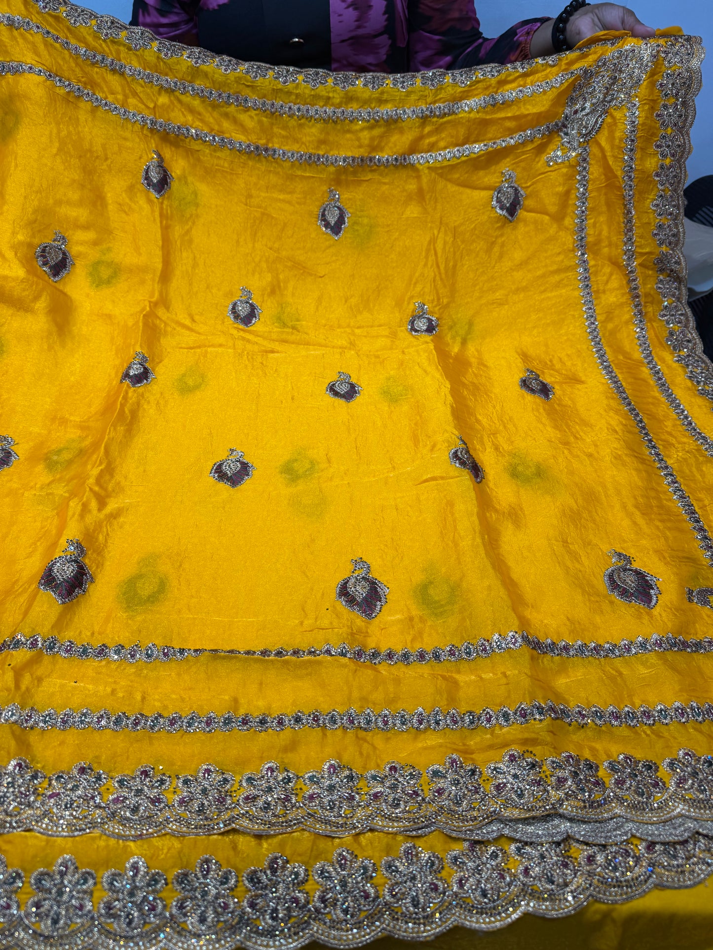 Beautiful designer fully embroidered Jimmy Choo saree