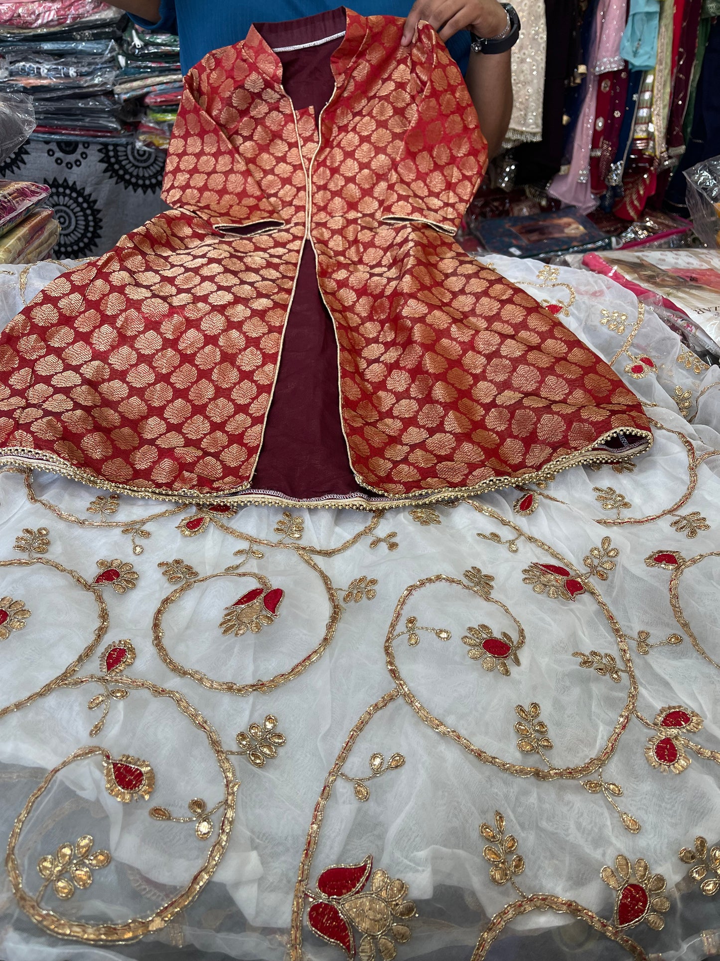 Beautiful designer lengha with top