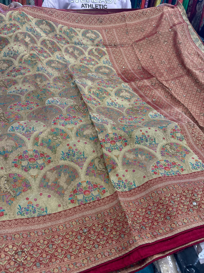 Beautiful designer pure silk saree