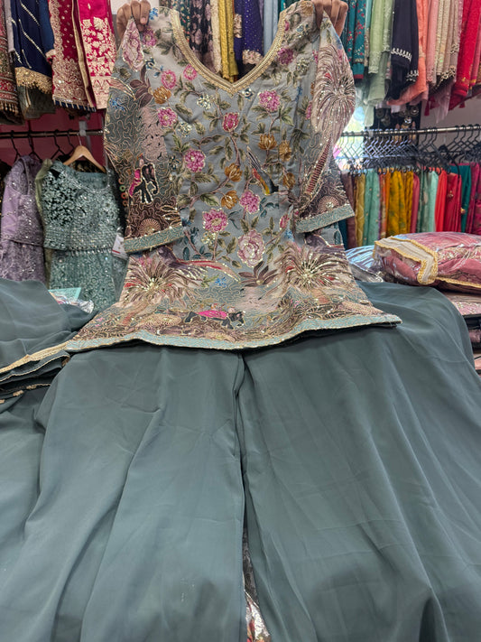 Beautiful designer plazo suit