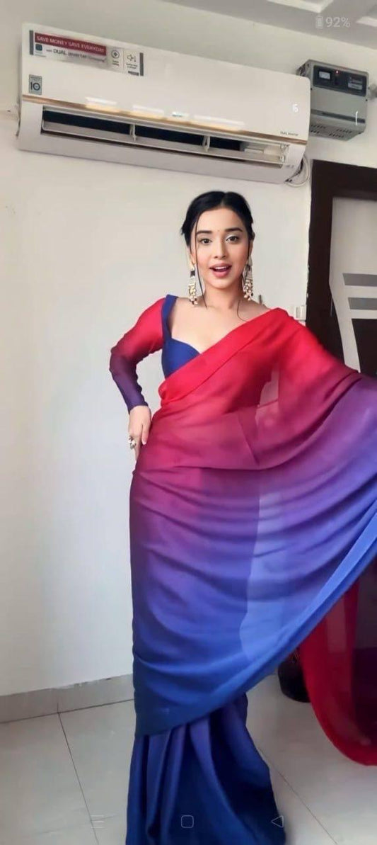 Beautiful designer readymade one minute saree
