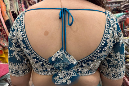 Beautiful saree blouse combo