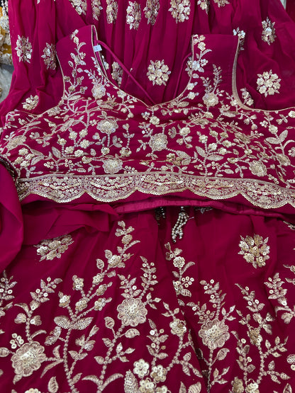 Beautiful designer fully embroidery lengha choli