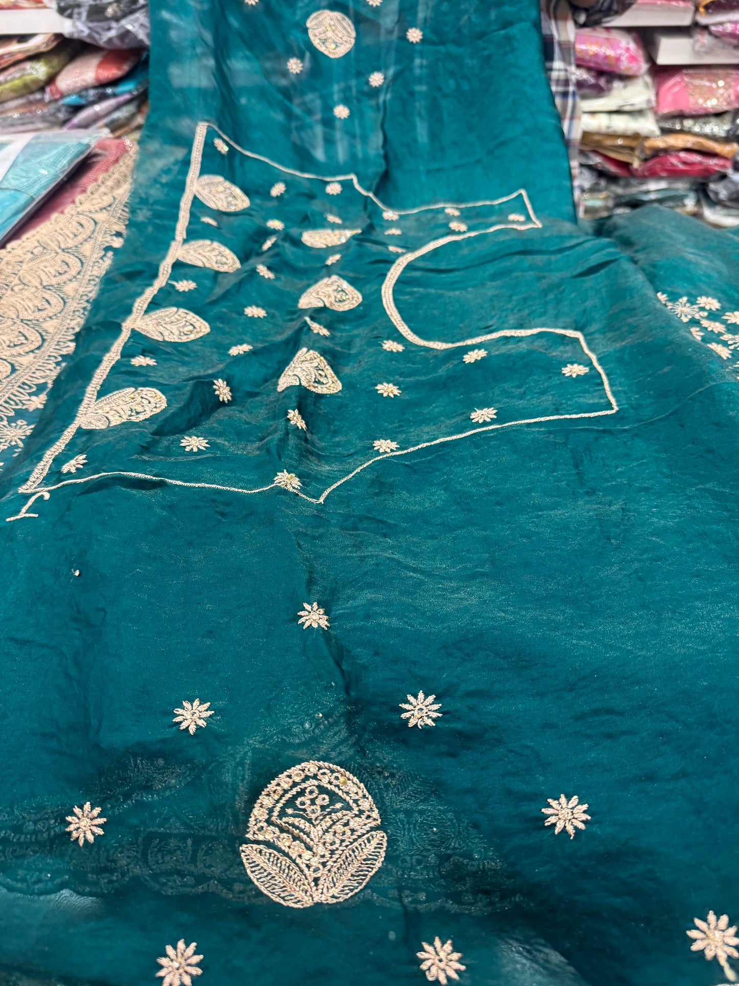 Beautiful designer fully embroidered Jimmy Choo saree