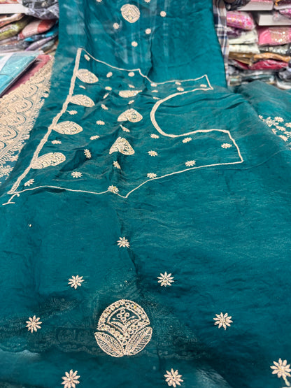 Beautiful designer fully embroidered Jimmy Choo saree