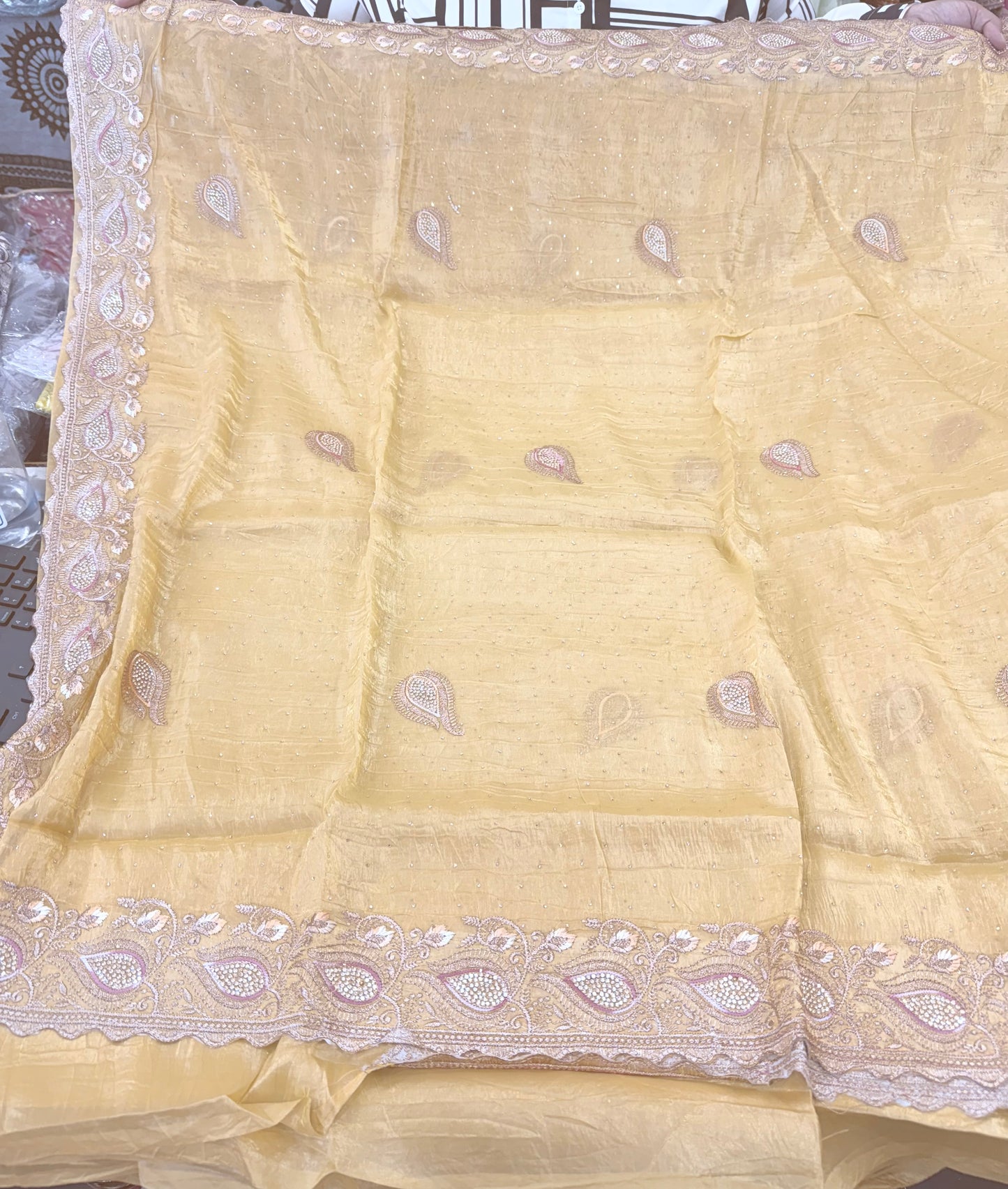 Beautiful designer fully embroidery saree