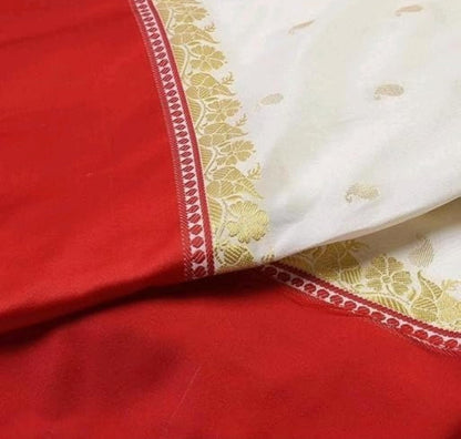 Beautiful designer Banarasi Satin Silk Saree With Embroidered Design and Zari Work