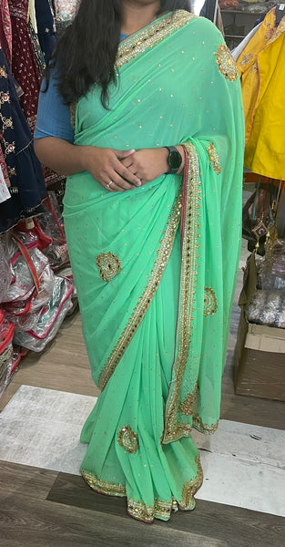 Beautiful designer gorgette saree