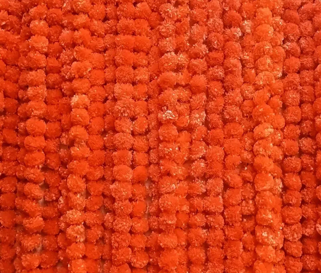 Marigold Flower Garland Mantle Decoratio Faux Garlands Wedding Garland, Diwali Decoration