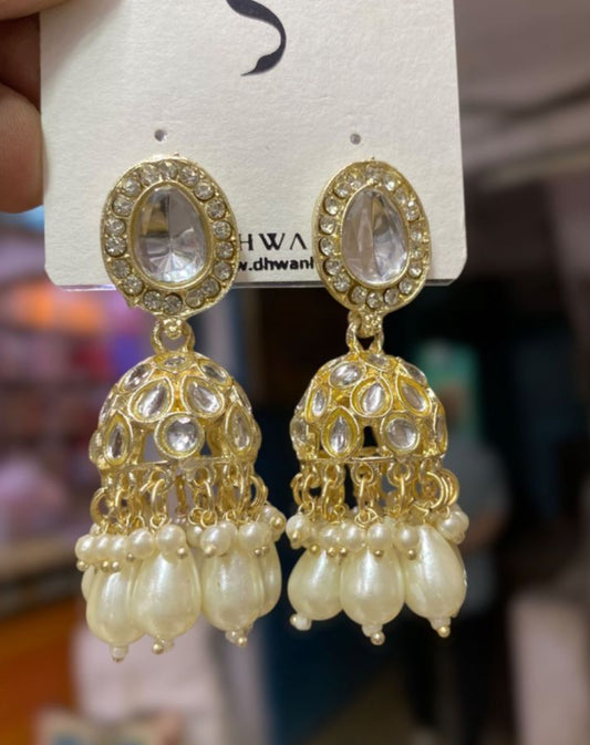 Beautiful designer gold  earrings