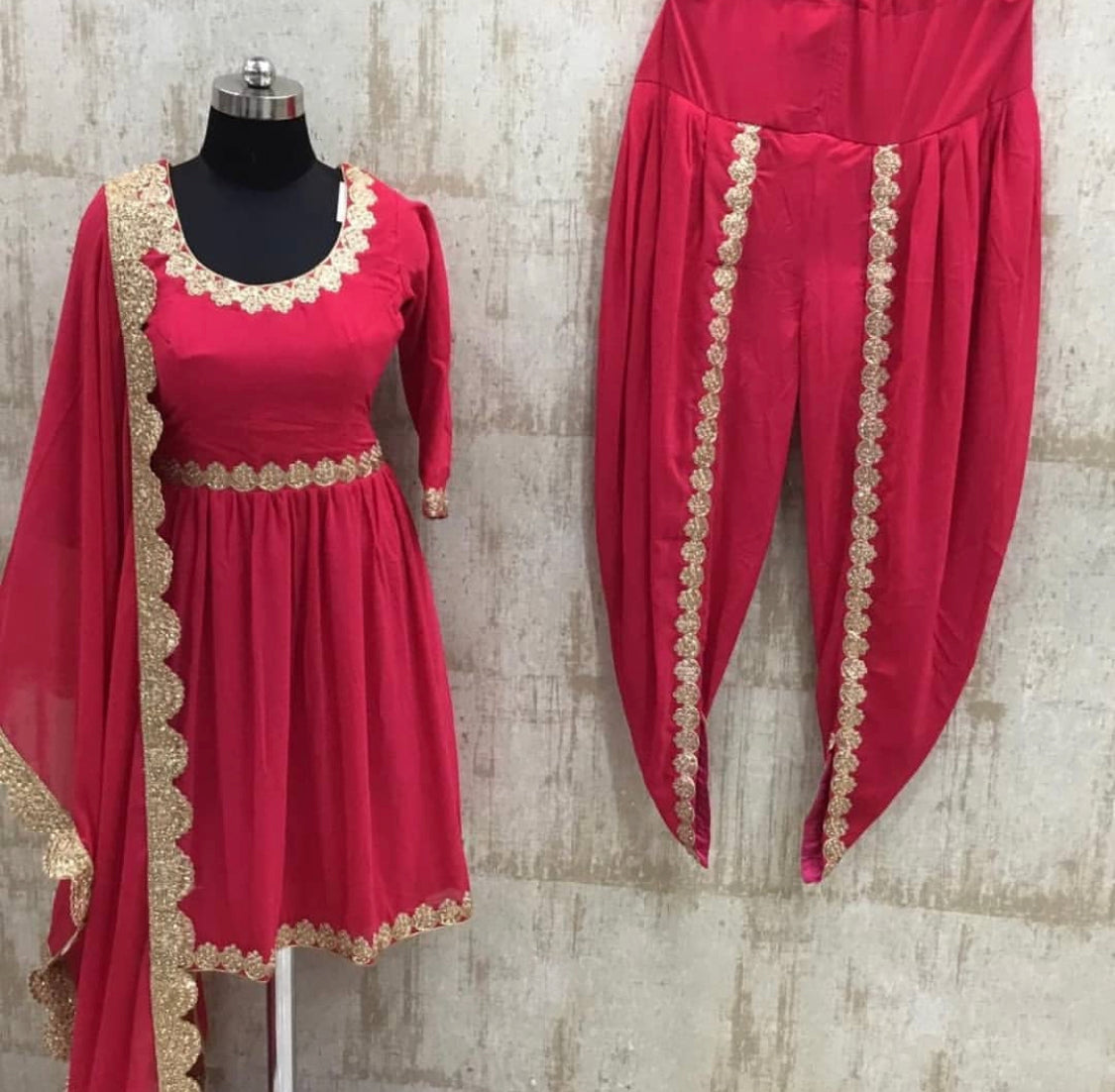 Beautiful designer dhoti salwar suit