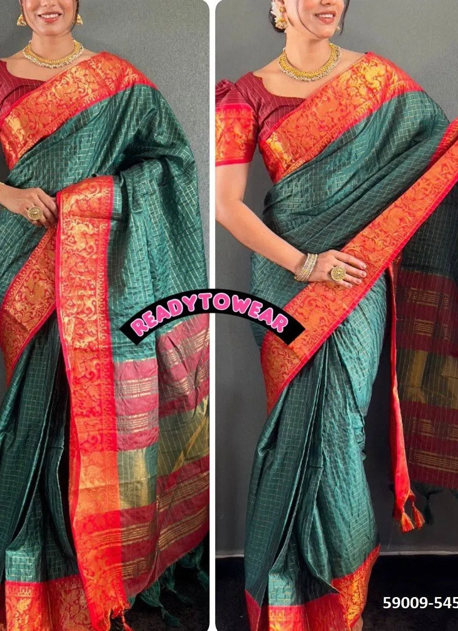 Beautiful designer ready to wear one minute saree
