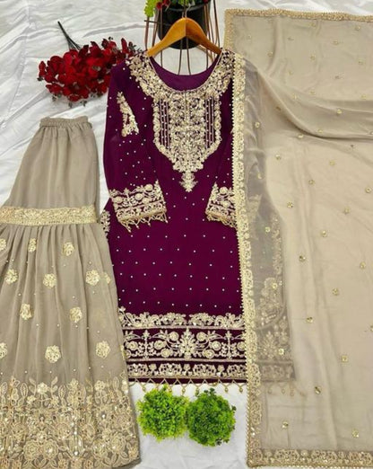 Beautiful designer sharara suit