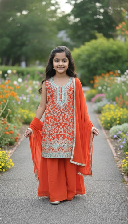 Beautiful designer plazo suit for kids