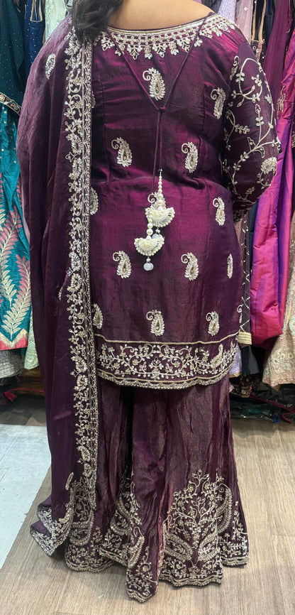 Beautiful designer plazo suit