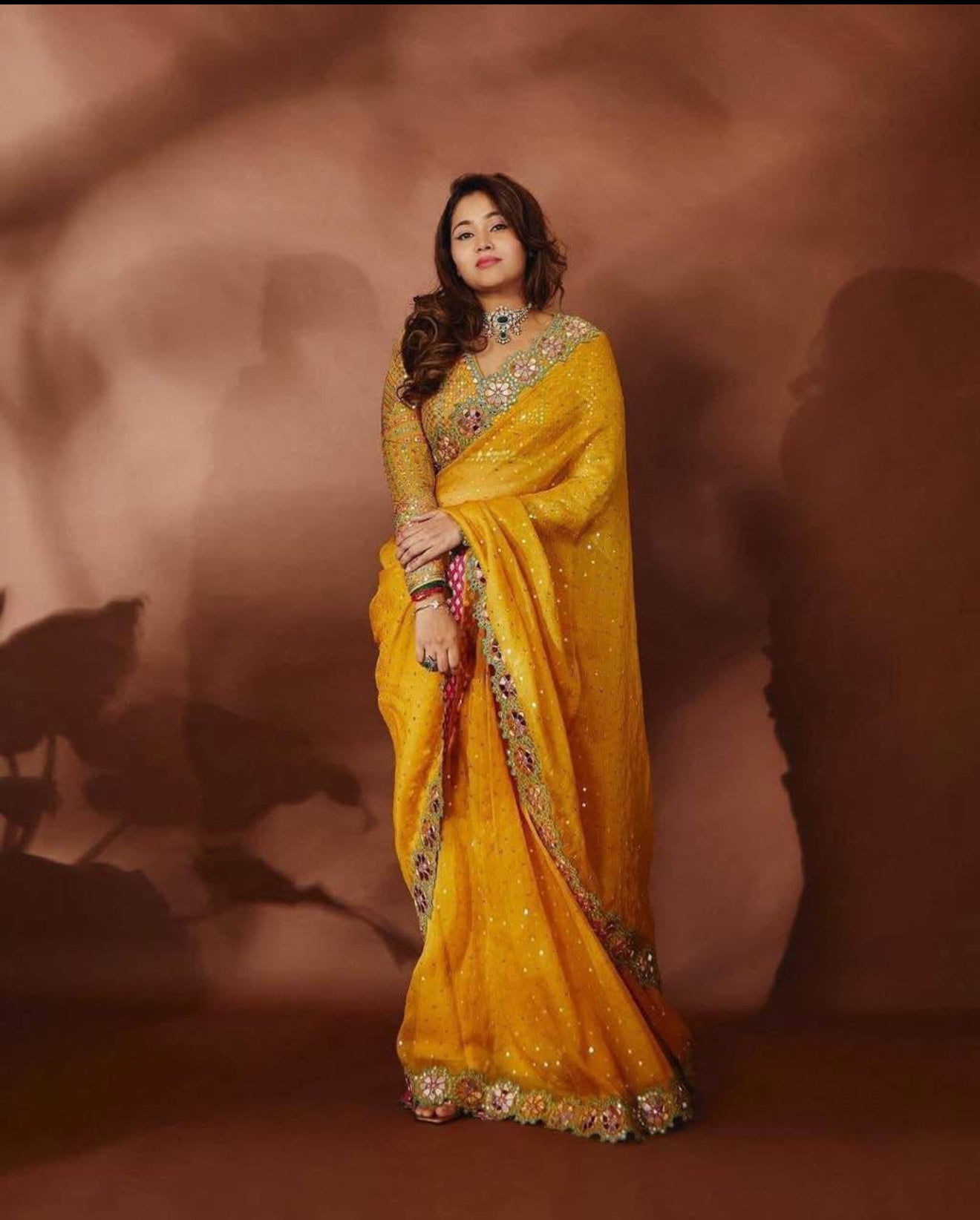 Beautiful designer saree with readymade blouse