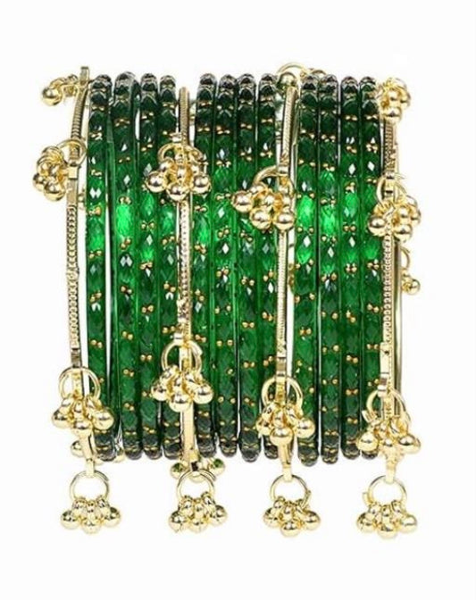 Beautiful designer raindrop bangles with Kashmiri bangles