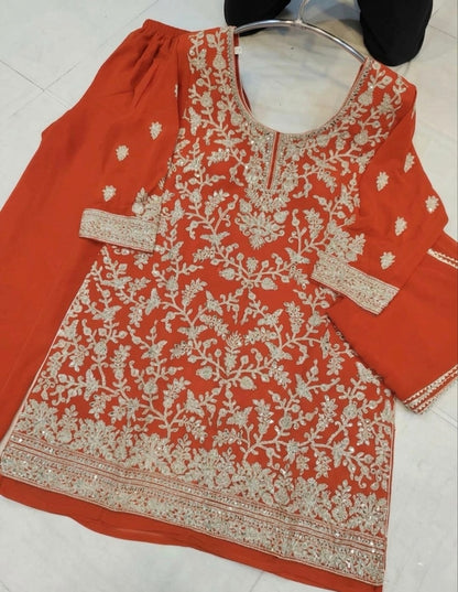 Beautiful designer plazo suit