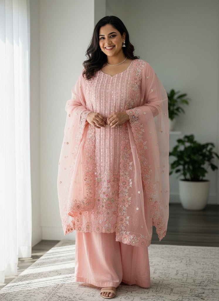 Beautiful designer plazo suit