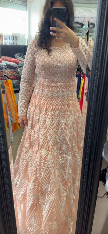 Beautiful designer gown style anarkali suit