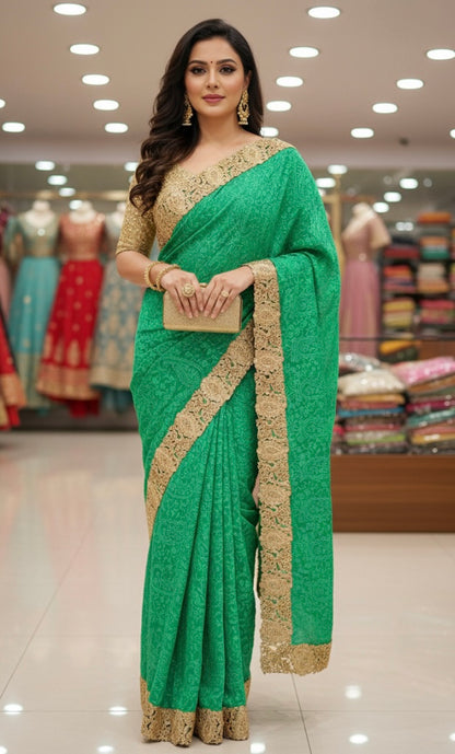 Beautiful designer Kashmiri embroidered saree