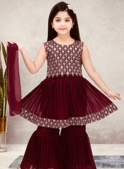 Beautiful designer girls sharara suit