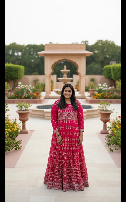 Beautiful designer gown style anarkali suit