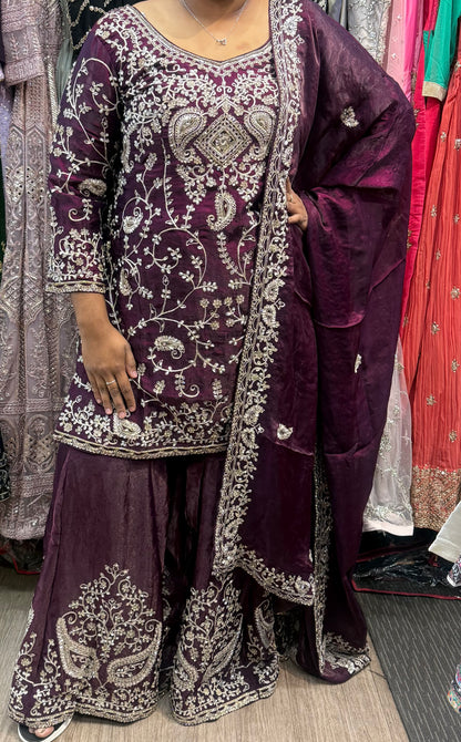 Beautiful designer plazo suit