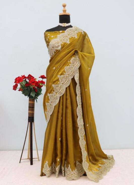 Beautiful designer embroidered saree