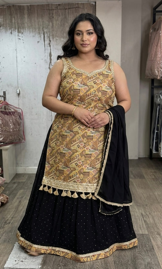 Beautiful designer plazo suit