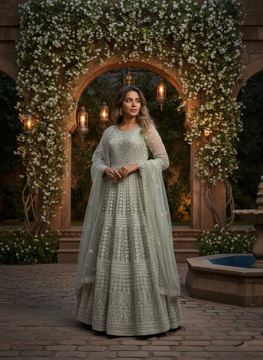 Beautiful designer anarkali gown