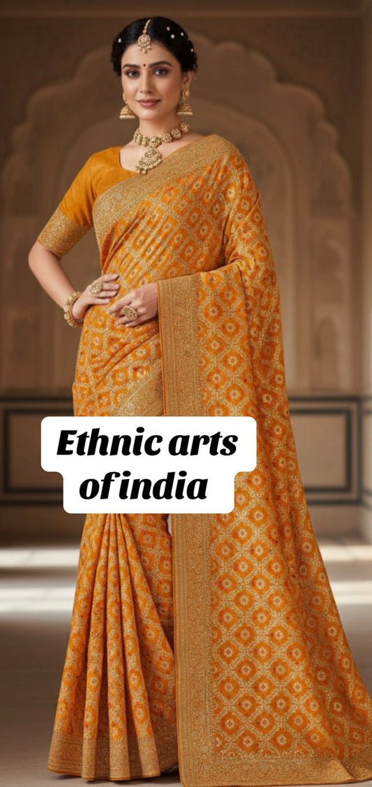 Beautiful designer fully embroidery saree