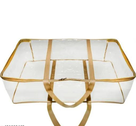 Multipurpose Transparent Clothes Storage Bag PVC Packing Wardrobes Organizer for Sarees & lenghas