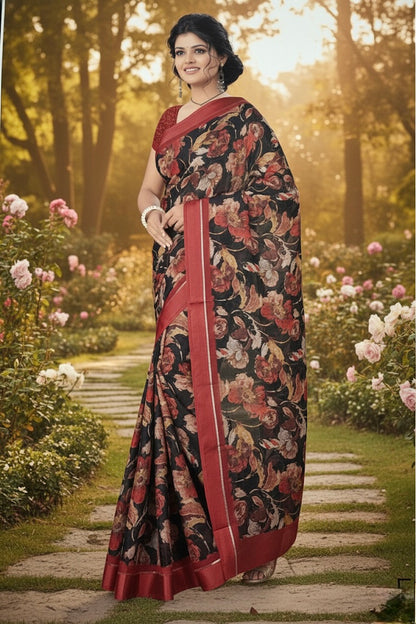 Beautiful designer floral saree