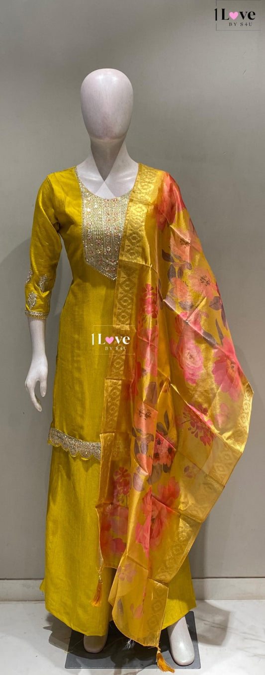 Beautiful designer plazo suit