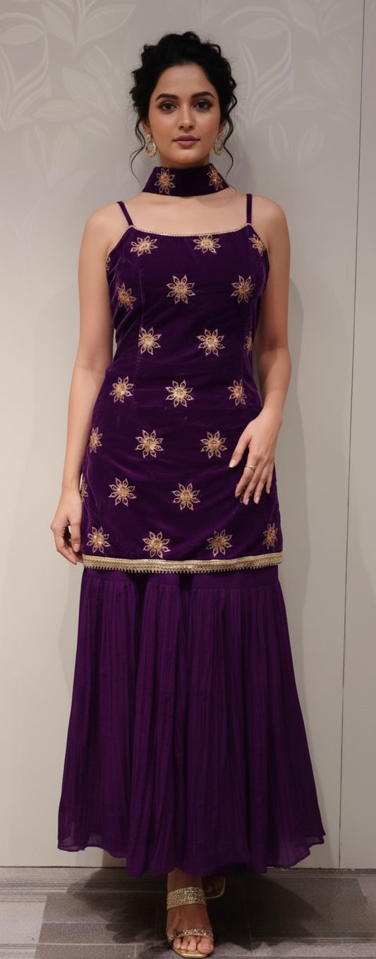 Beautiful designer sharara suit