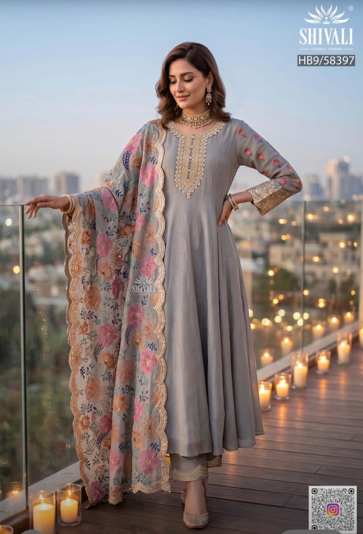 Beautiful designer Pakistani anarkhali suit