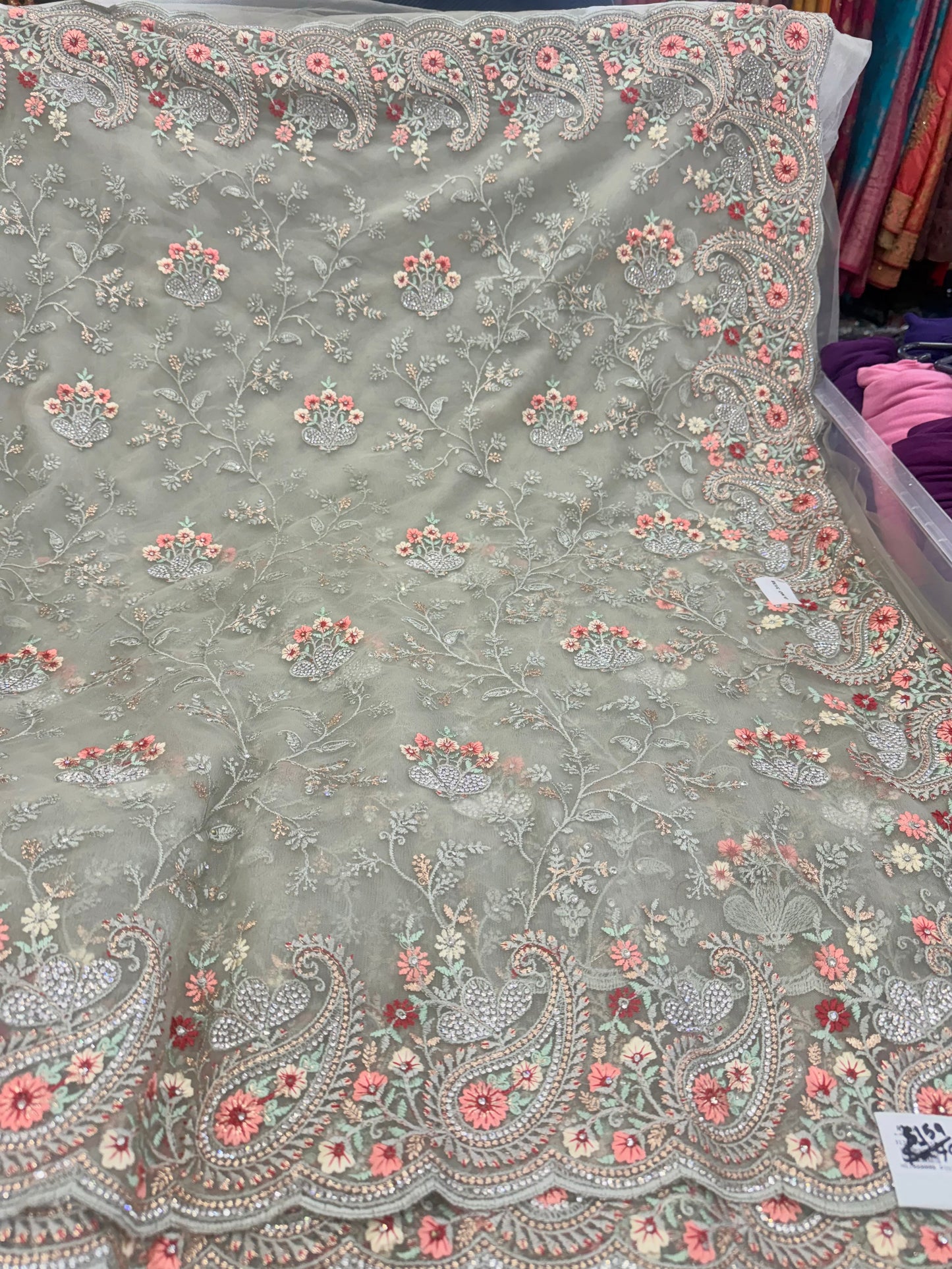 Beautiful designer fully embroidery saree