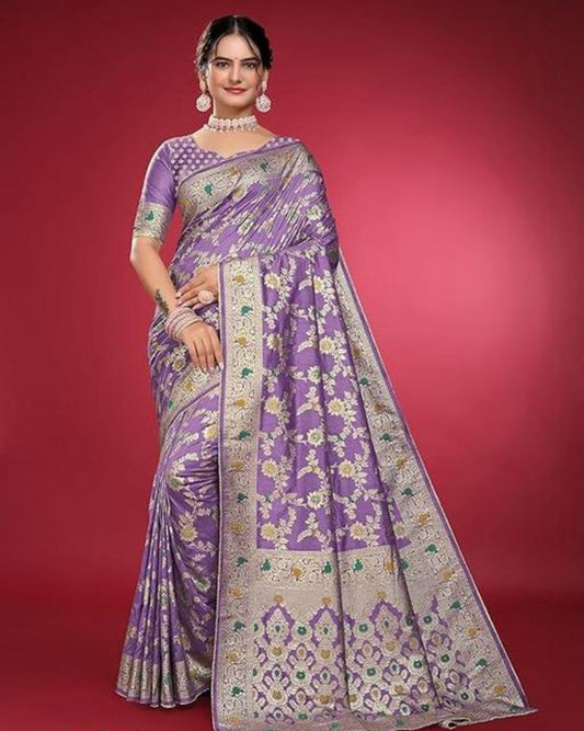Beautiful designer dola silk saree