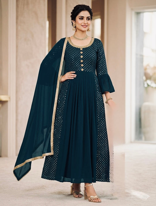 Beautiful designer nyra cut plazo suit