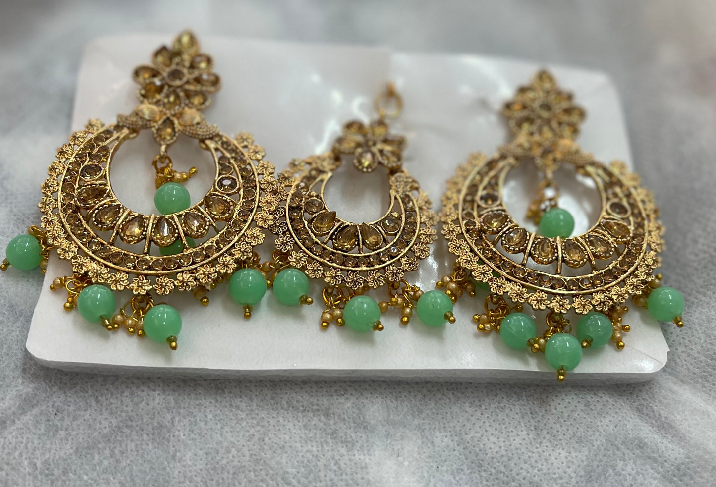 Beautiful designer earrings tikka