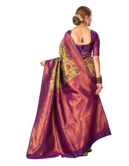 Beautiful designer pure banasari silk saree