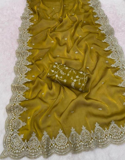 Beautiful designer embroidered saree