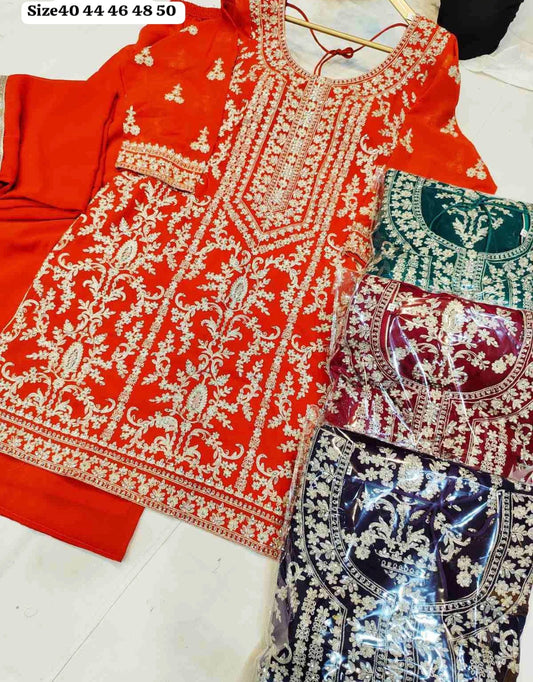 Beautiful designer plazo suit