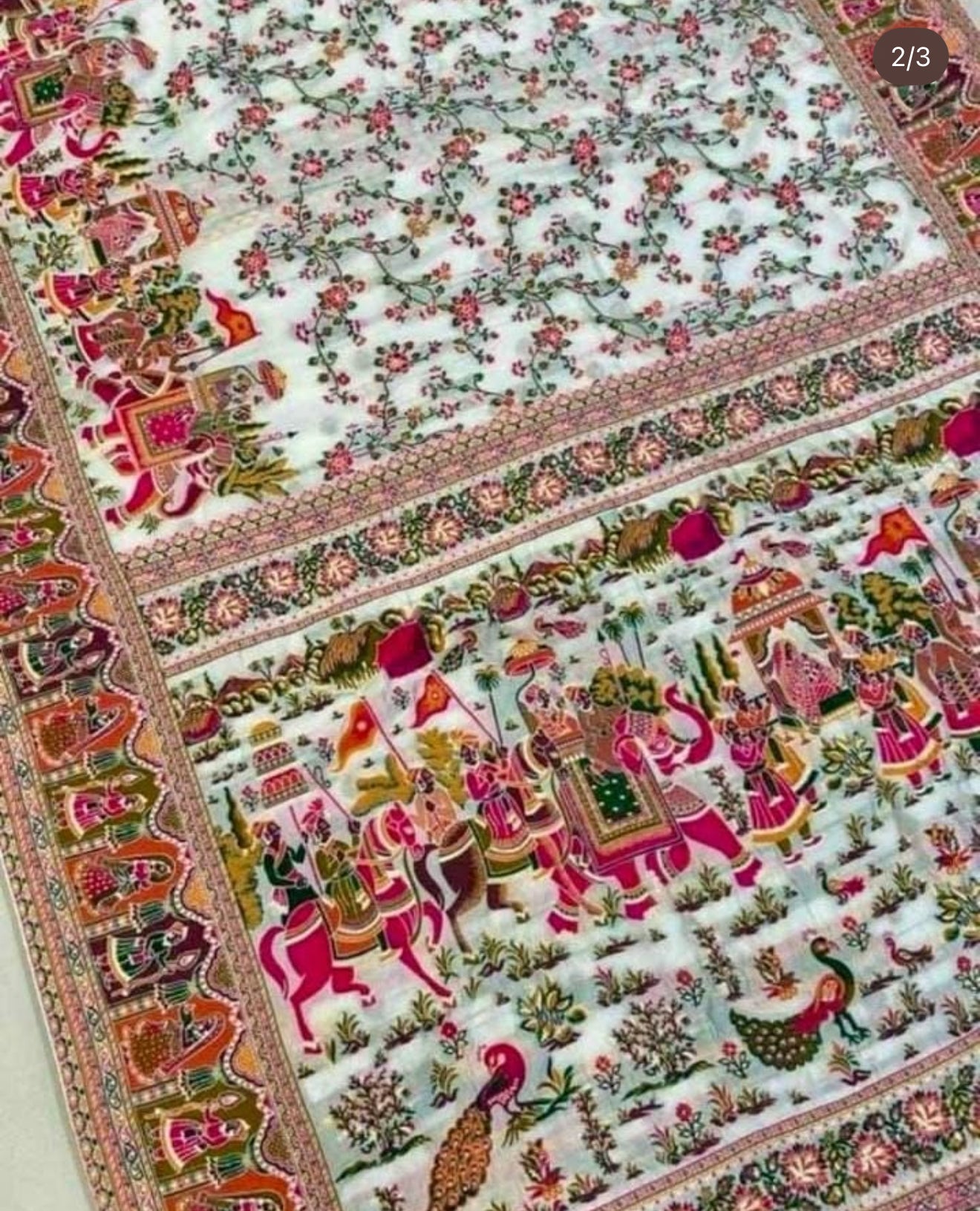 Beautiful designer pure silk saree