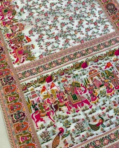 Beautiful designer pure silk saree